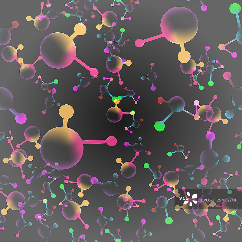 原子三维结构分子模型无缝图片素材
