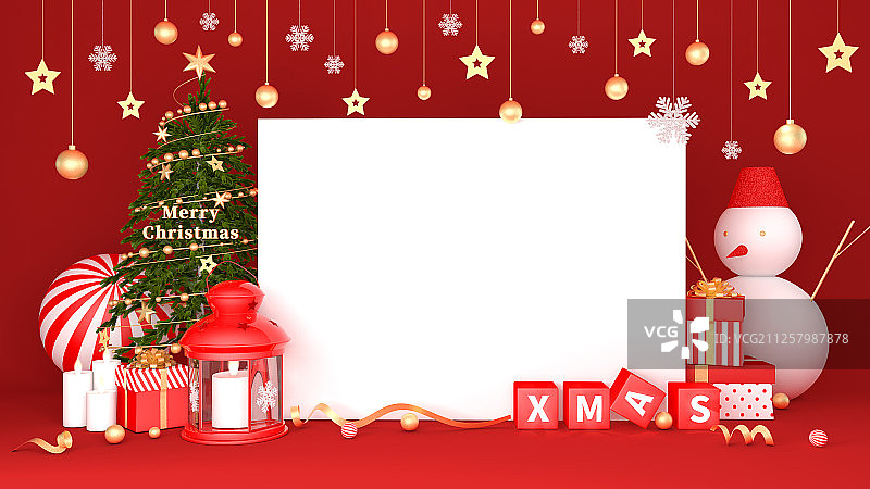 圣诞节红色喜庆海报背景图片素材
