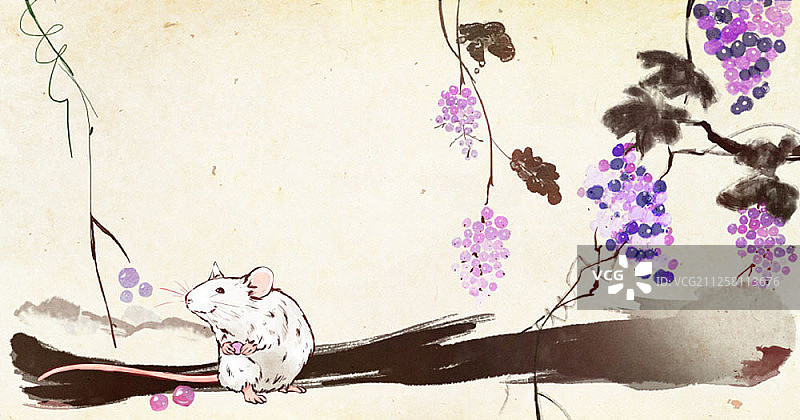 鼠年插画图片素材