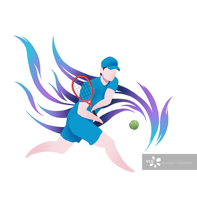 项目网球体育运动扁平化图标白背景图片素材