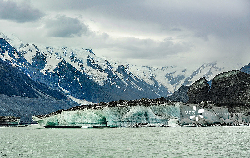 新西兰库克山冰川风光图片素材