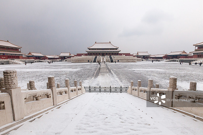 北京故宫博物院-太和殿图片素材