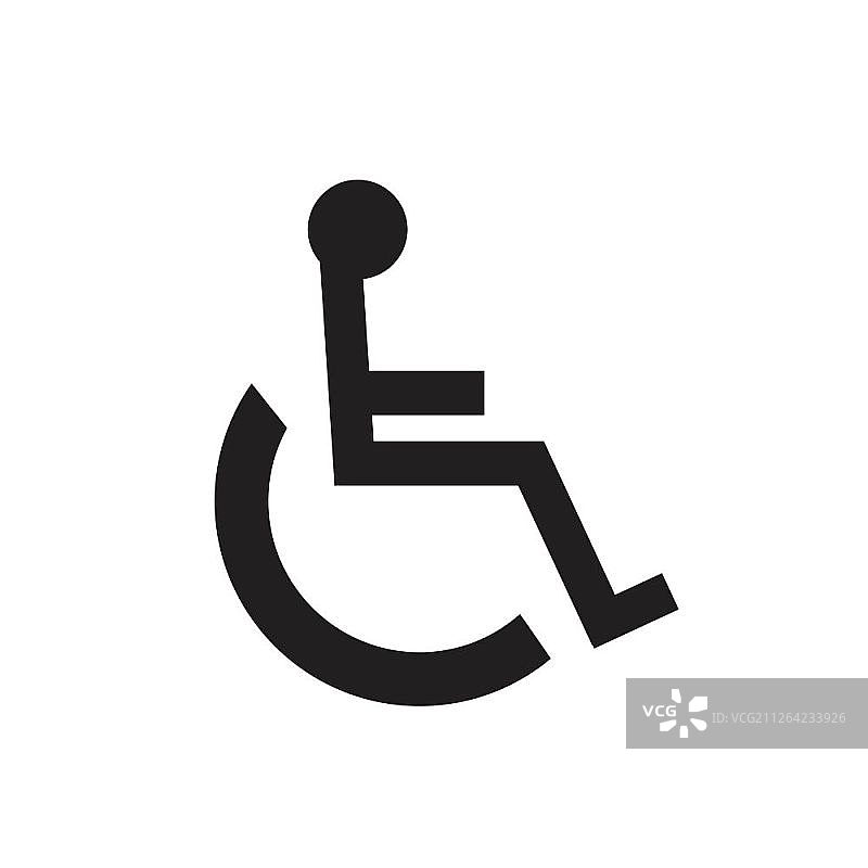 残疾残疾图标隔离在白色背景图片素材