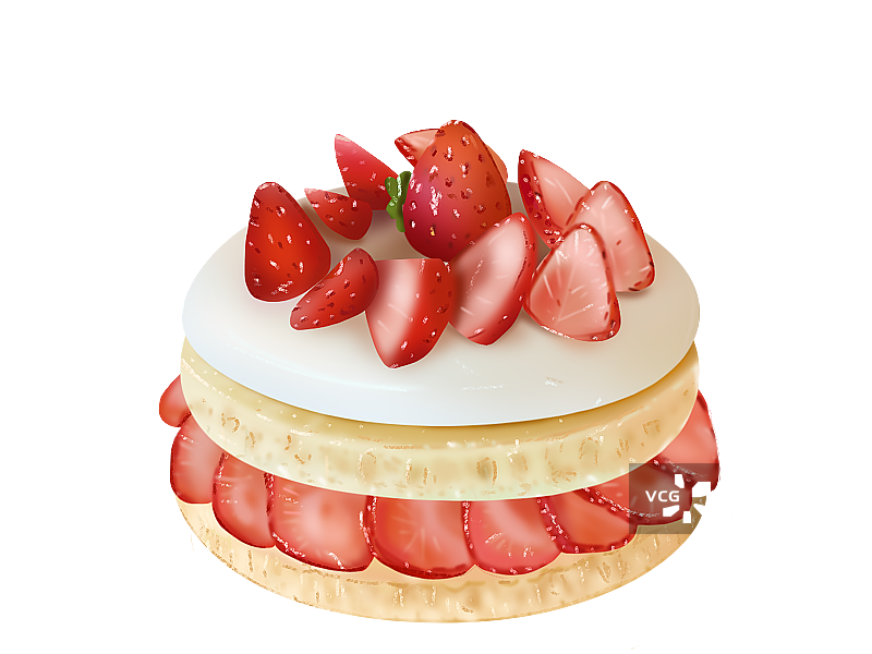 草莓小蛋糕图片素材