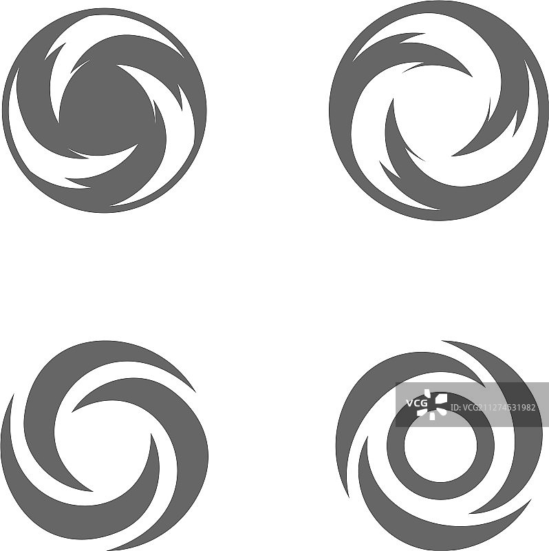 设置涡轮圈标志旋涡设计概念图片素材