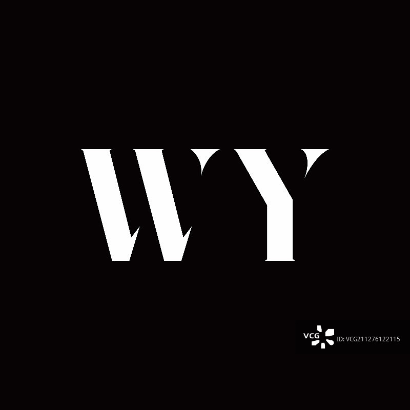 Wy标志字母初始标志设计模板图片素材