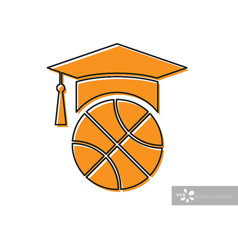 橙色篮球训练图标孤立在白色图片素材