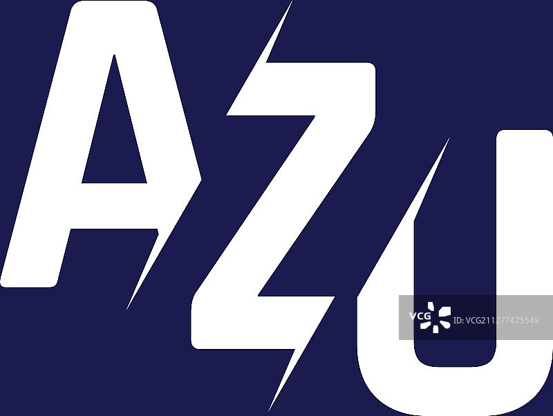 首字母组合logo设计azu图片素材
