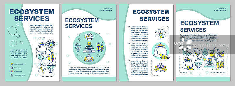 生态系统服务手册模板布局图片素材