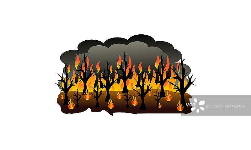 森林火灾自然灾害概念图片素材