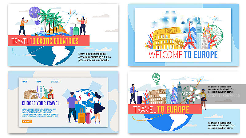 登陆页设置提供旅游旅游到任何国家图片素材