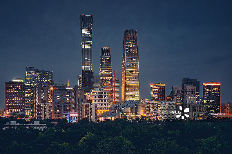 CBD、国贸、北京、城市、现代、摩天大楼、夜景、灯光、都市图片素材