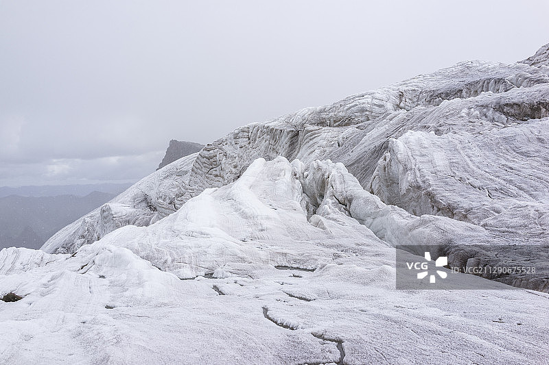 四川雀儿山冰川雪山登山风光图片素材