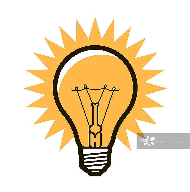 灯泡象征电力创新理念图片素材