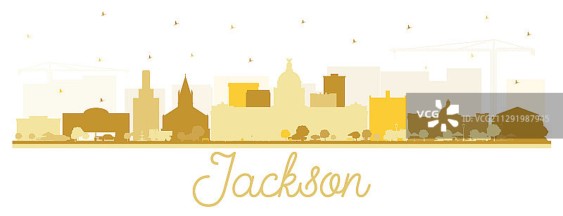 杰克逊密西西比城市天际线剪影图片素材
