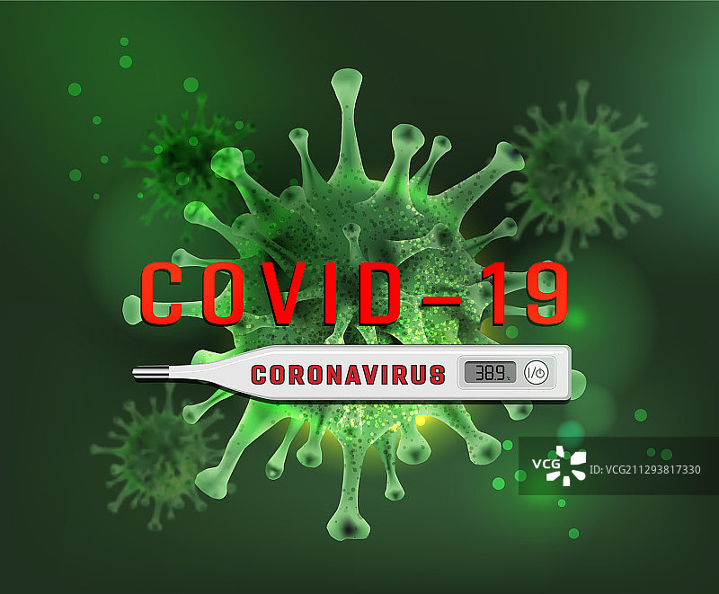 冠状病毒2019-ncov在白色分离图片素材