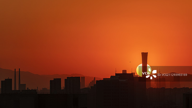 北京日出-城市风光图片素材