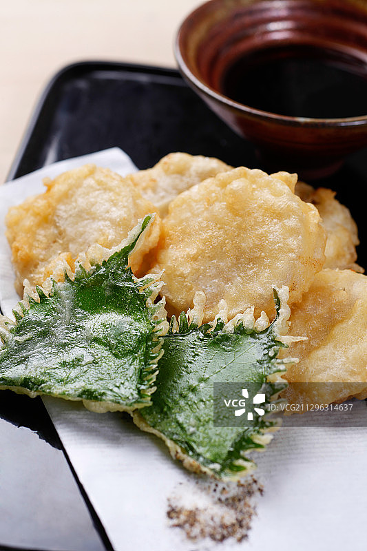 日本料理定食天麸罗图片素材