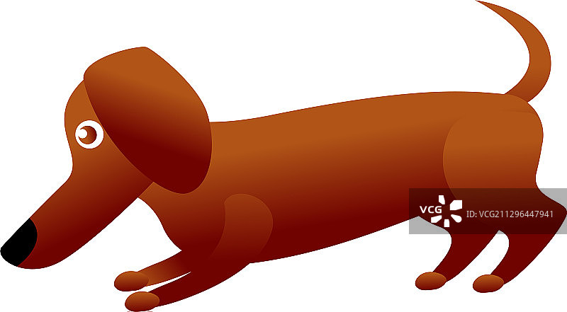 腊肠狗玩图标卡通风格图片素材
