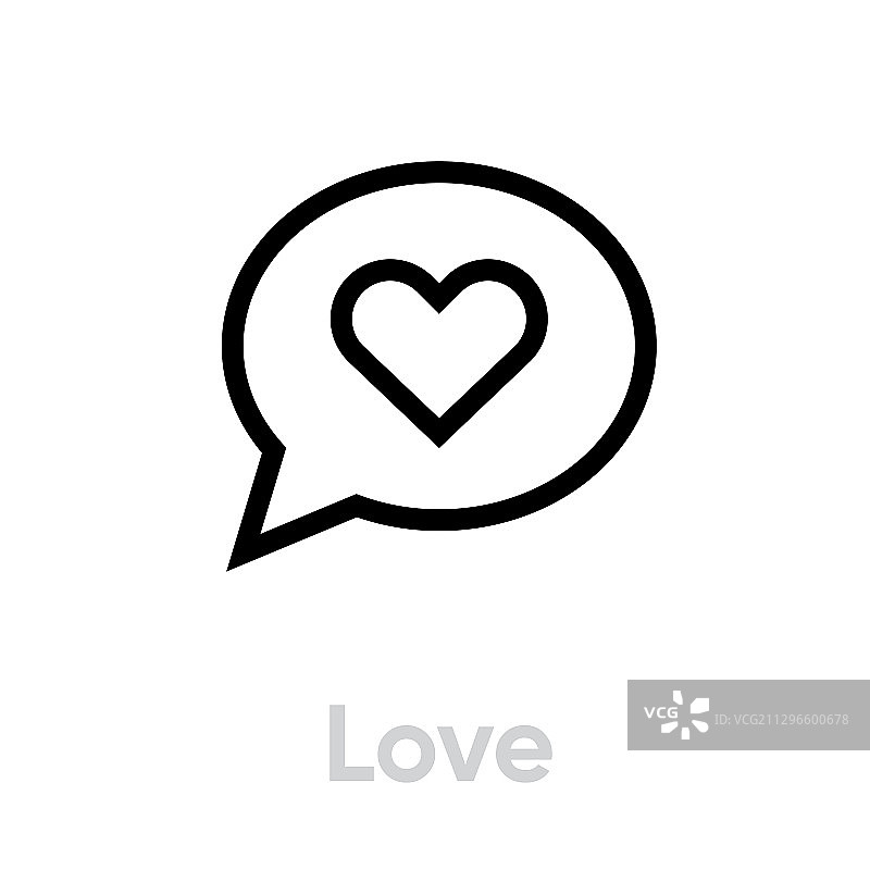 爱情信息社交图标可编辑线图片素材