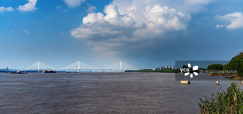 南京长江五桥远眺图片素材