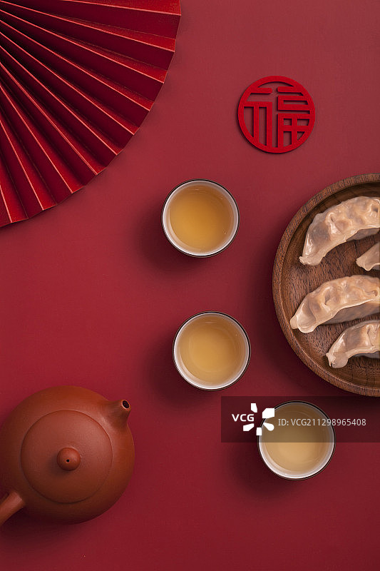 饺子和茶壶图片素材