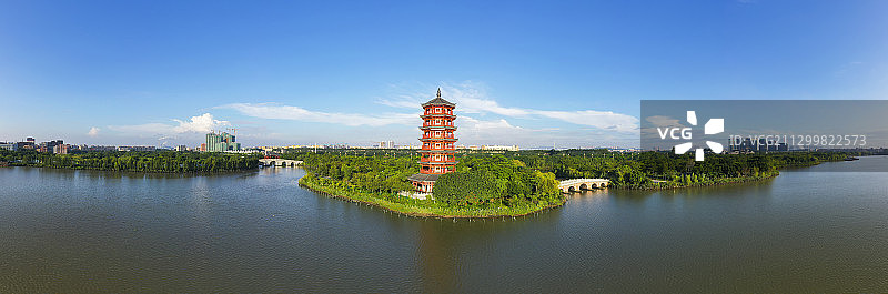 中国广东省东莞华阳湖湿地公园自然风光图片素材