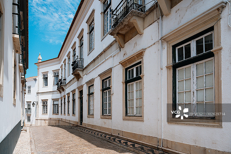 葡萄牙faro小镇空旷街道图片素材