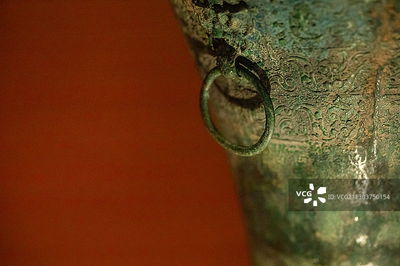 湖南省博物馆藏品 战国 云纹铜杯图片素材