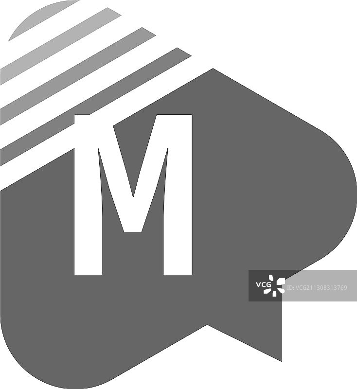 字母m标志图标平面设计理念图片素材