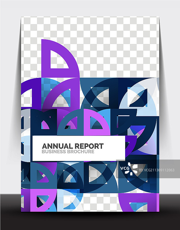 商业传单年度报告圆形和三角形图片素材