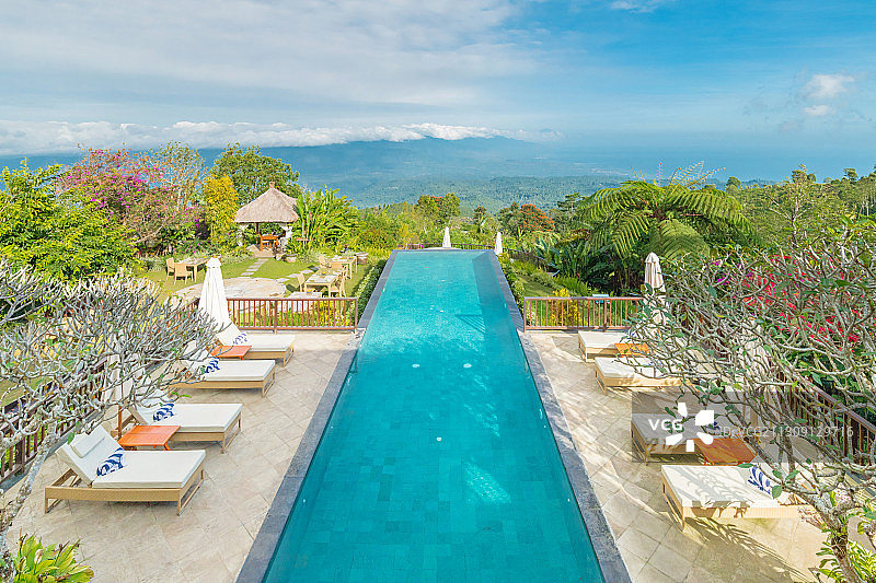 巴厘岛度假酒店泳池图片素材