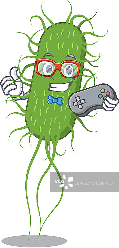 吉祥物设计概念ecoli细菌玩家图片素材