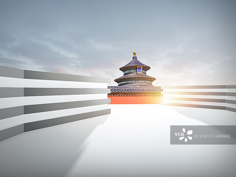 北京天坛祈年殿城市建筑空间图片素材