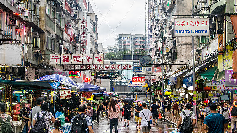 香港折叠，深水埗图片素材