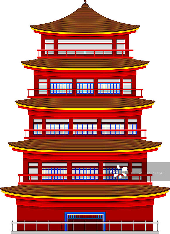 宝塔建筑为佛寺建筑群图片素材