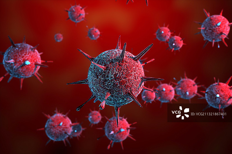 3D新冠病毒图片素材