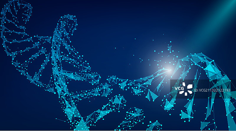 数字化基因序列图形，矢量抽象的科技感背景图片素材