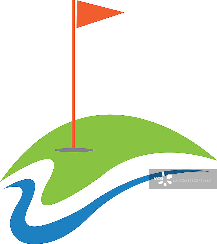 高尔夫运动标志设计模板图片素材
