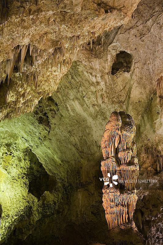滴石洞，卡尔斯巴德洞穴国家公园，东北，石灰石洞，墨西哥，美国，中美洲图片素材