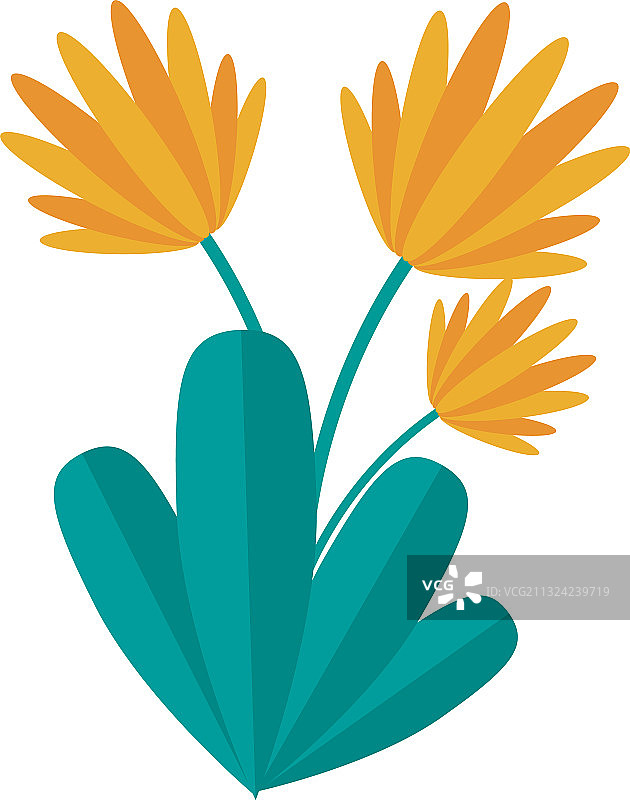 花卉生长植物平面风格图标图片素材