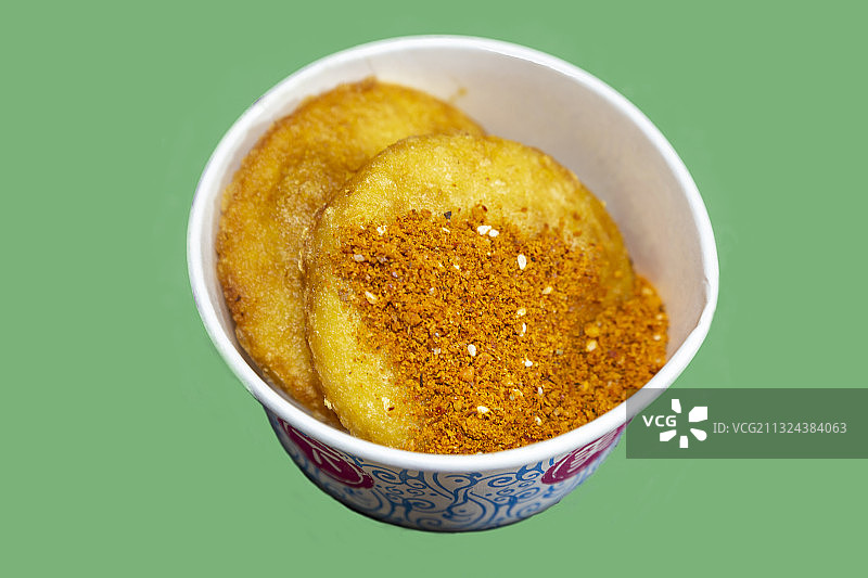 贵州省遵义市捞沙巷小吃：洋芋粑粑图片素材
