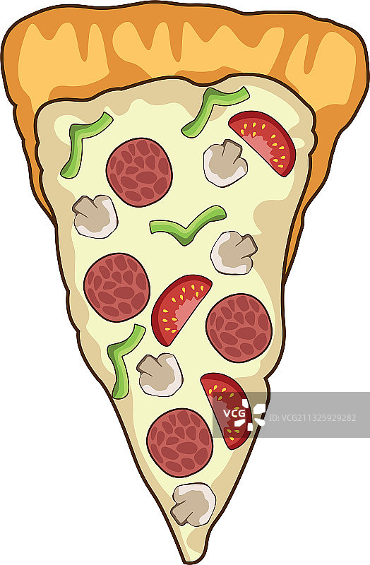 美味的意大利披萨部分快餐图标图片素材