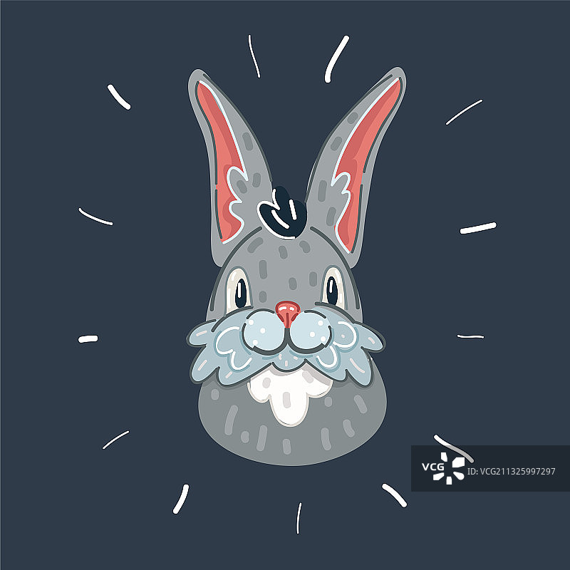 卡通兔子和野兔图片素材