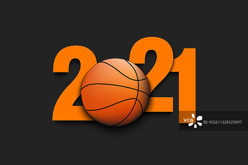 新年数字2021和篮球图片素材