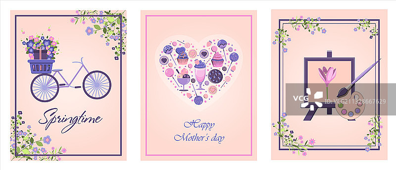 国际母亲节卡片图片素材