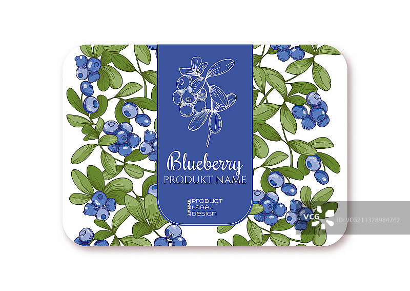 蓝莓成熟浆果模板产品标签图片素材