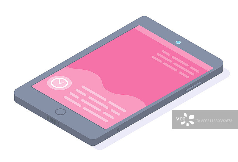 粉色屏幕和短信的智能手机图片素材
