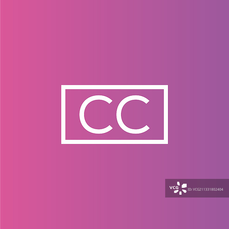 创意首字母cc方标志设计图片素材