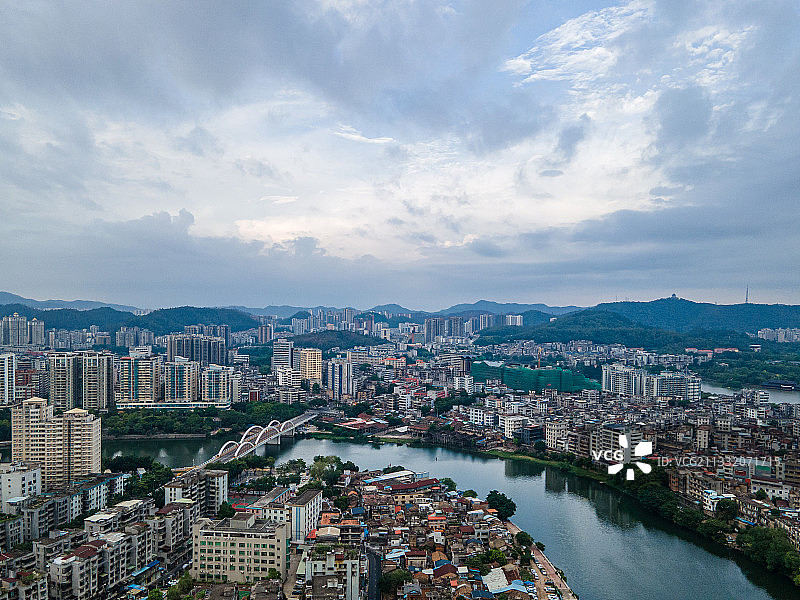 广东省惠州市城市景观航拍风光图片素材